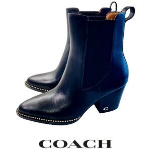 COACH Pierce Bootie Leather Boots CC786 Women Size 6 Black's